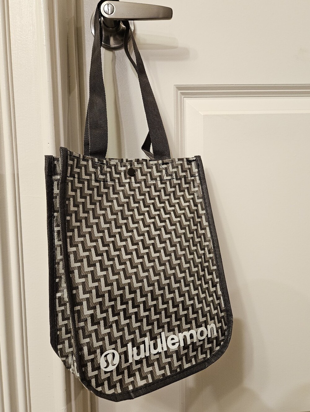 Lululemon Brown & White Monogram Tote Bag